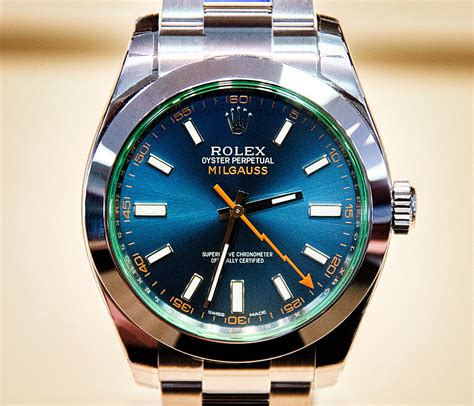 rolex milgauss z blue watch|Rolex Milgauss z blue price.